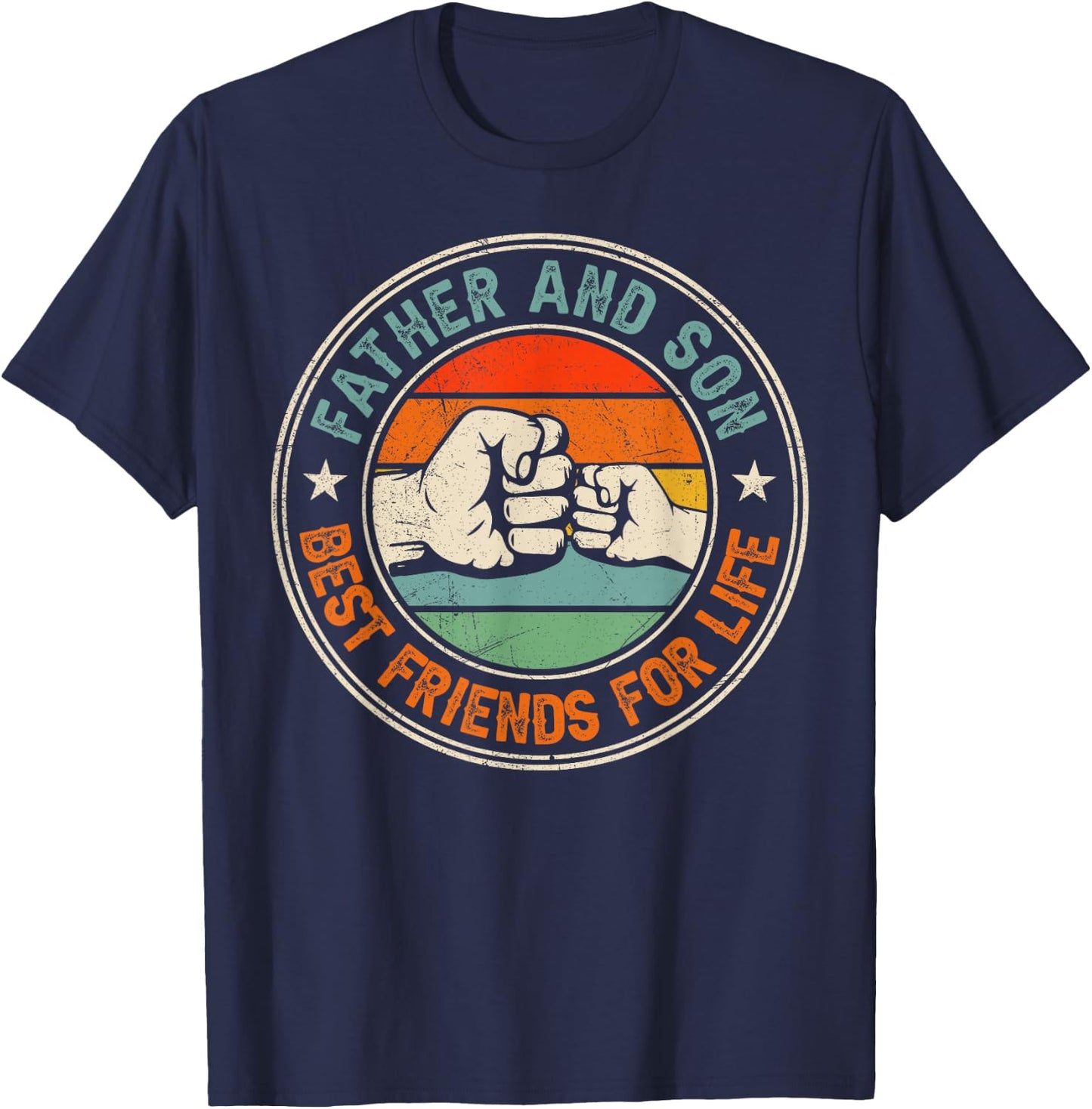 Father And Son Best Friends For Life Matching Father's Day T-Shirt - T-Shirt | Navy