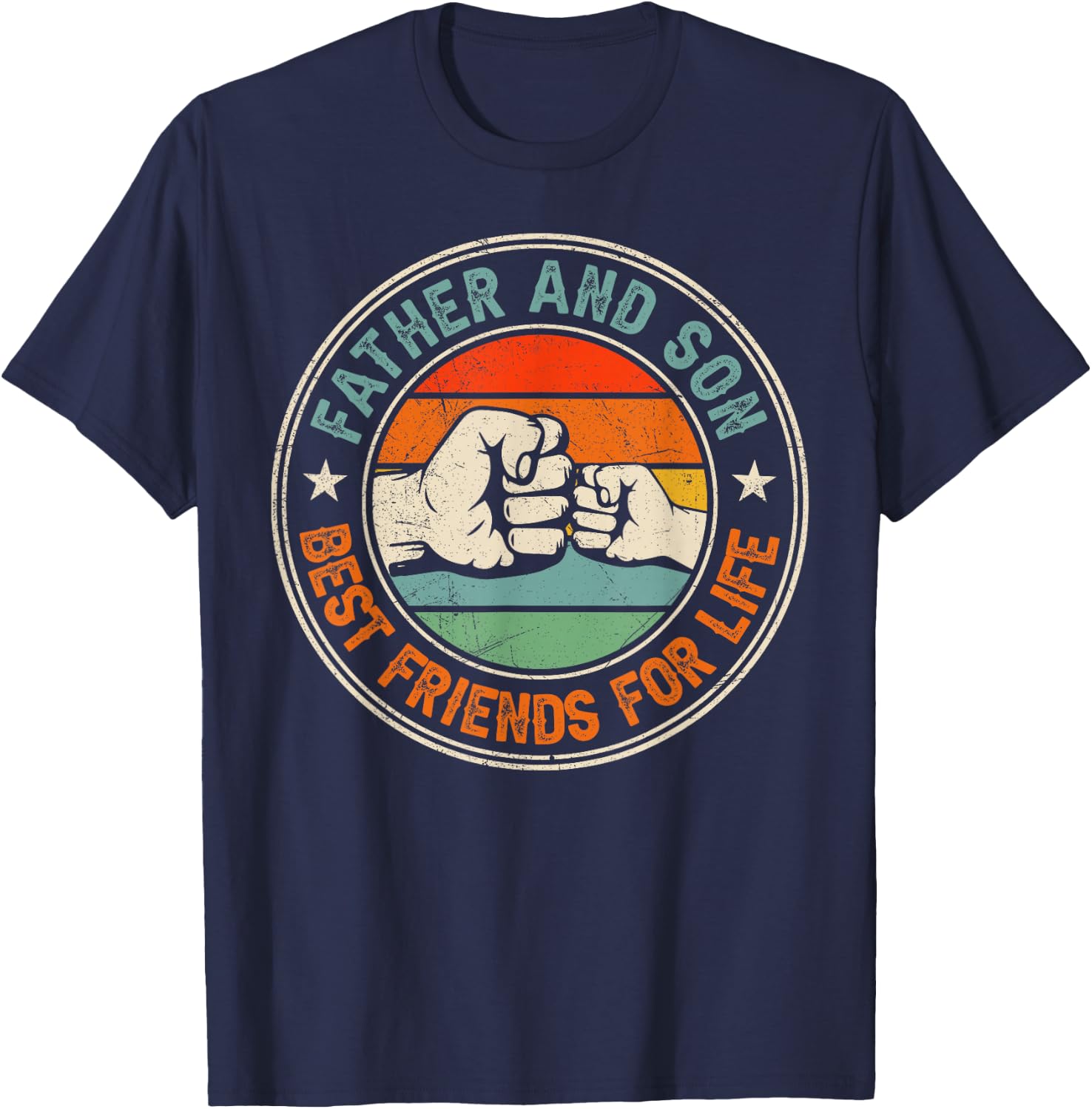 Father And Son Best Friends For Life Matching Father's Day T-Shirt - T-Shirt | Navy