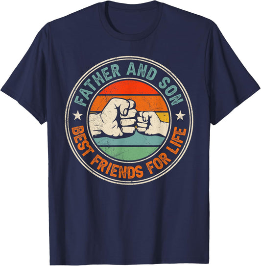 Father And Son Best Friends For Life Matching Father's Day T-Shirt - T-Shirt | Navy
