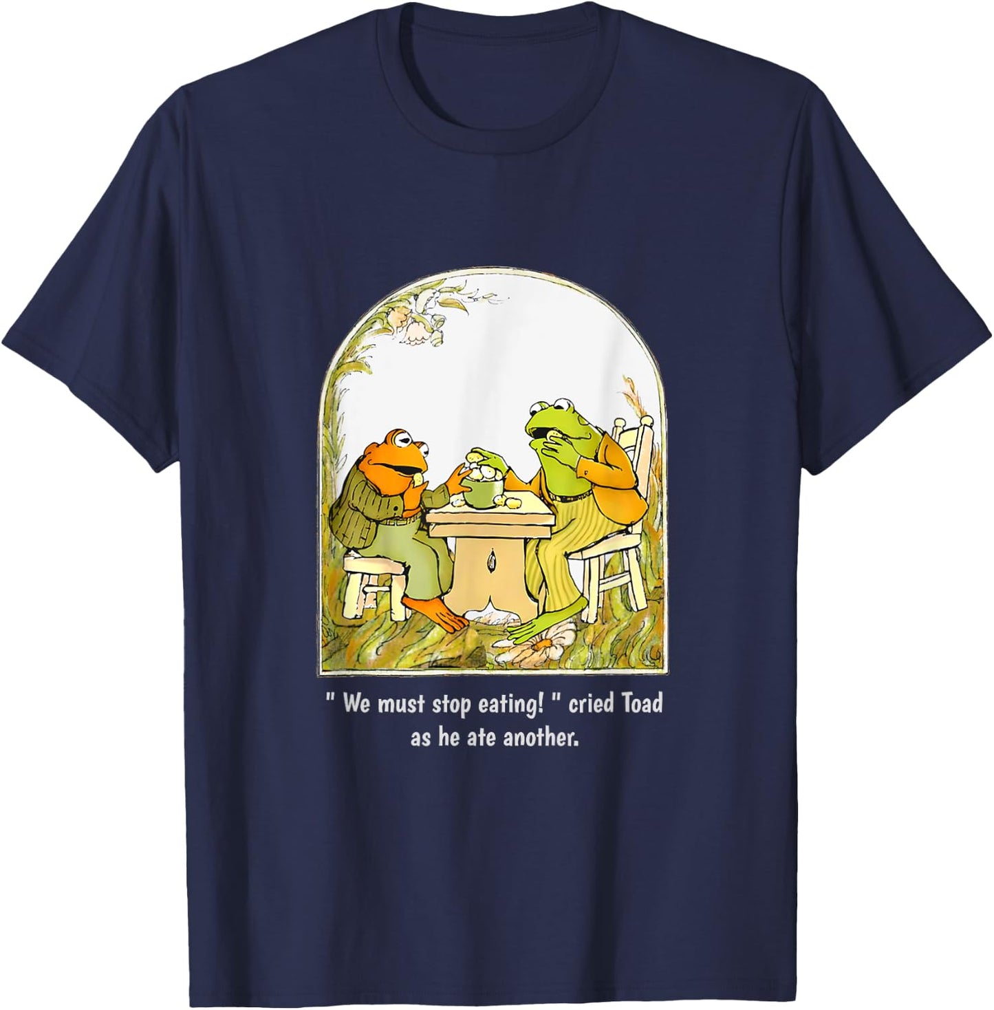 We Must Stop Eating Cried Toad as He Ate Another Frog Meme T-Shirt - T-Shirt | Navy