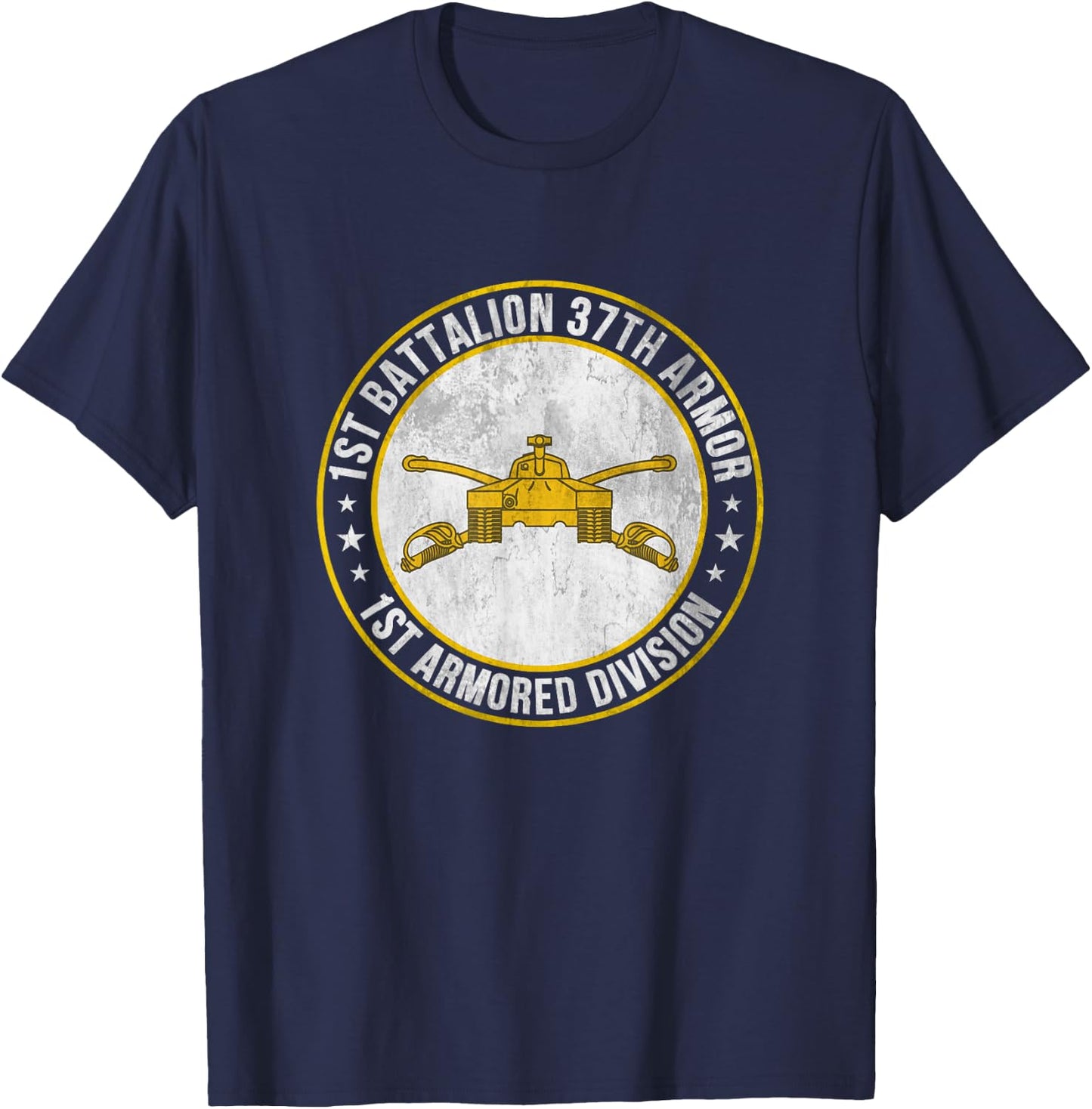 1st Battalion 37th Armor 1st Armored Division Veteran T-Shirt - T-Shirt | Navy