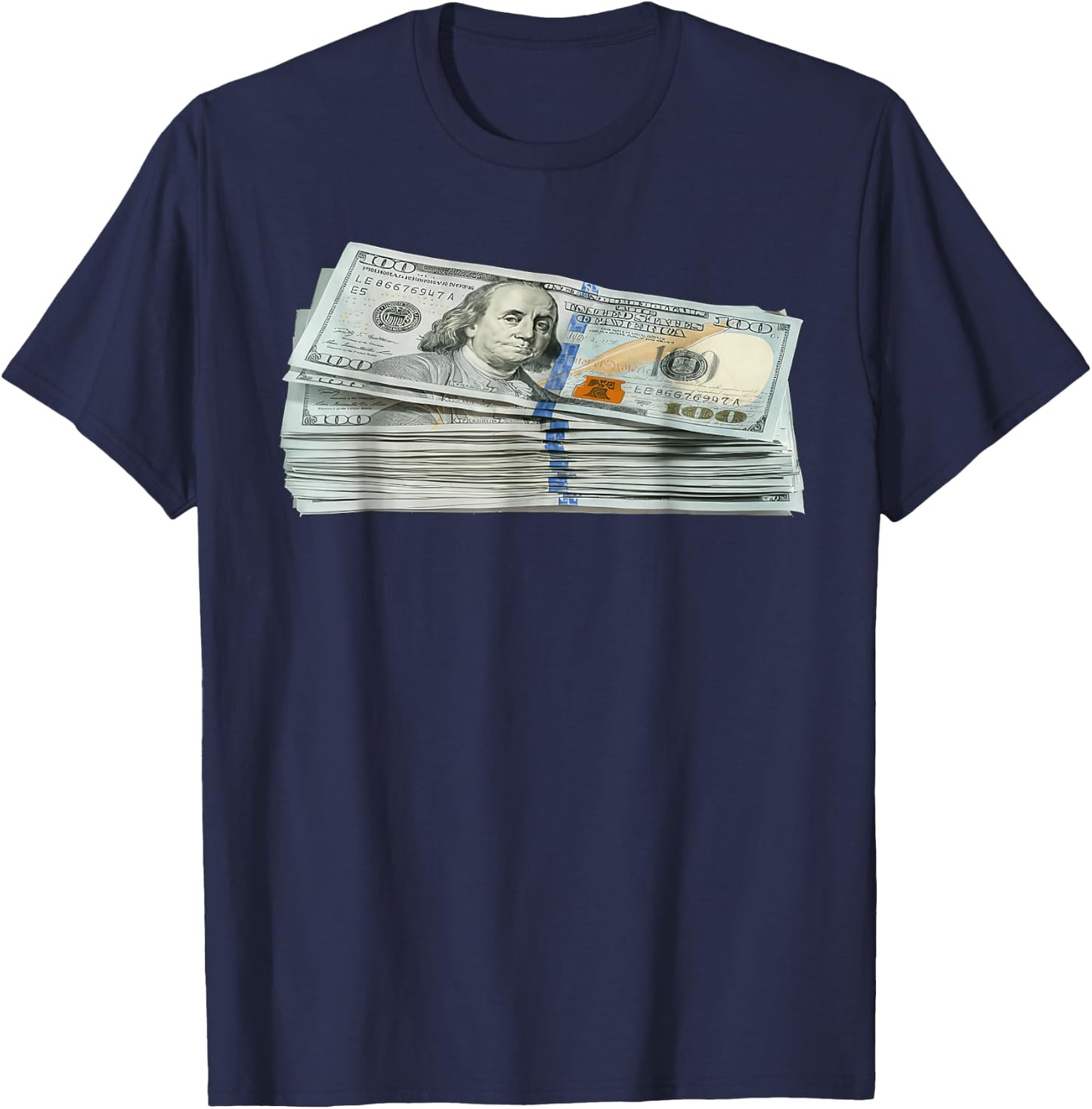 The Official $100 Dollar Bill Baller Design Women T-Shirt - T-Shirt | Navy