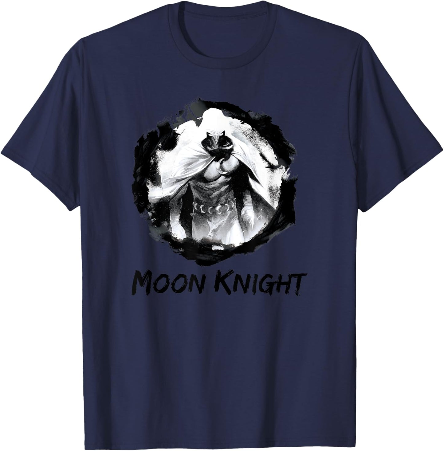 Marvel Moon Knight Paint Smudge Print Classic Comic T-Shirt - T-Shirt | Navy