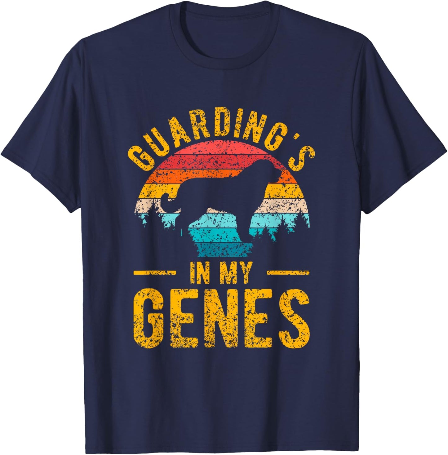 Guarding's In My Genes Owner Kangals Dog Puppy Kangal T-Shirt - T-Shirt | Navy