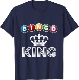 Bingo King Crown Winner Game Night Bingo T-Shirt - T-Shirt | Navy