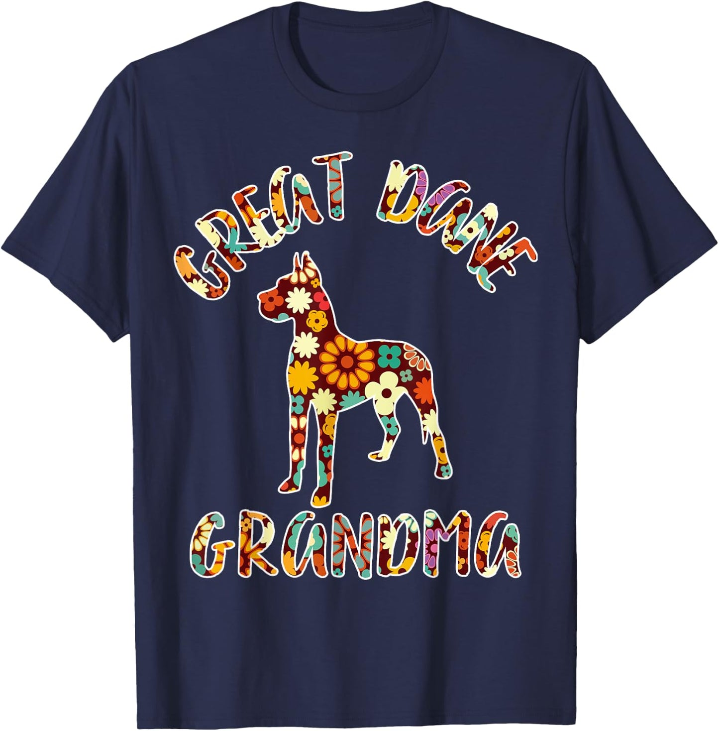 Great Dane Grandma Dog Grandma Funny Great Dane Owner Men Women Kids T-Shirt - T-Shirt | Navy