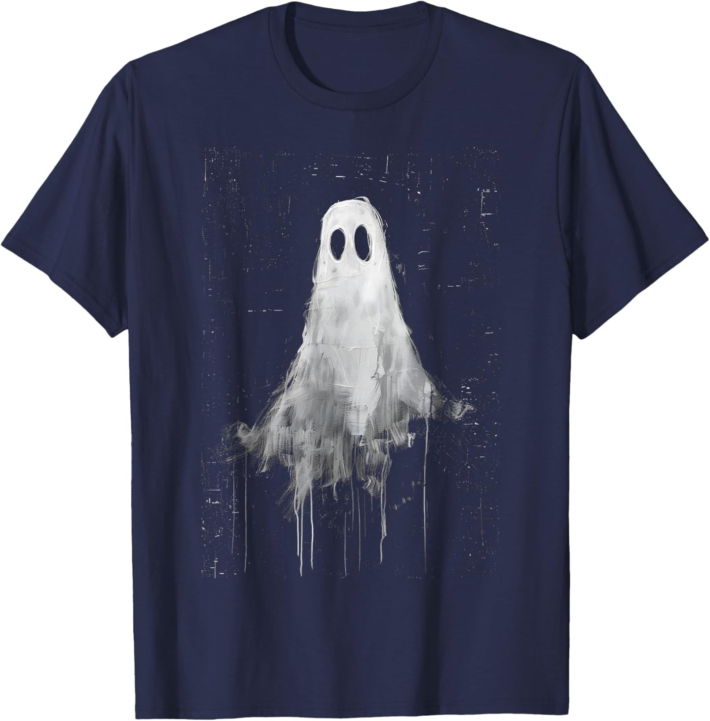 Ghost Horror Spirit Spooky Scary Halloween Goth Aesthetic T-Shirt - T-Shirt | Navy
