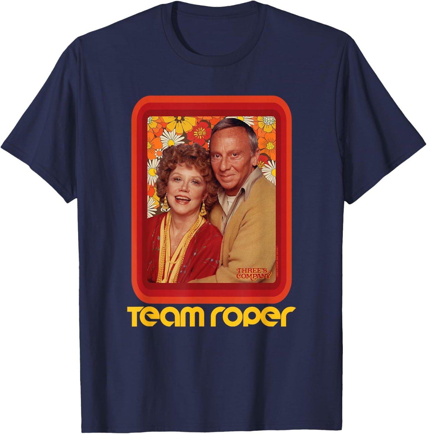 Team Roper! Three's Company Stanley & Helen Roper Retro T-Shirt - T-Shirt | Navy