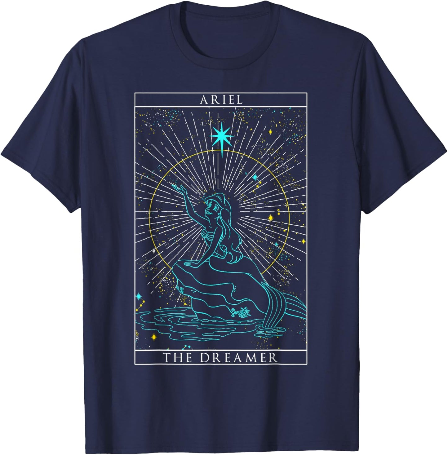Disney The Little Mermaid Ariel The Dreamer Tarot Card T-Shirt - T-Shirt | Navy