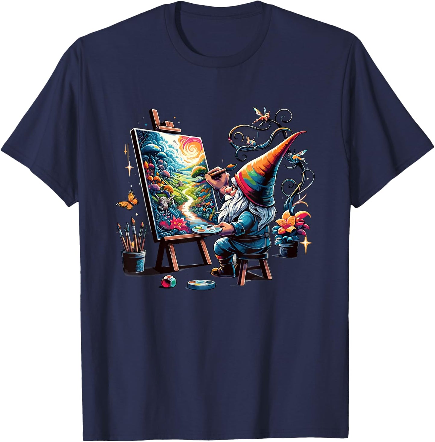 Garden Gnomes Gnome Lover Funny Gnome Gardening T-Shirt - T-Shirt | Navy