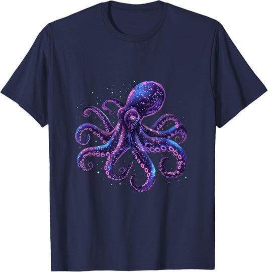 Octopus Artwork Ocean Sea Animal Lover Sea Ocean Octopus T-Shirt - T-Shirt | Navy