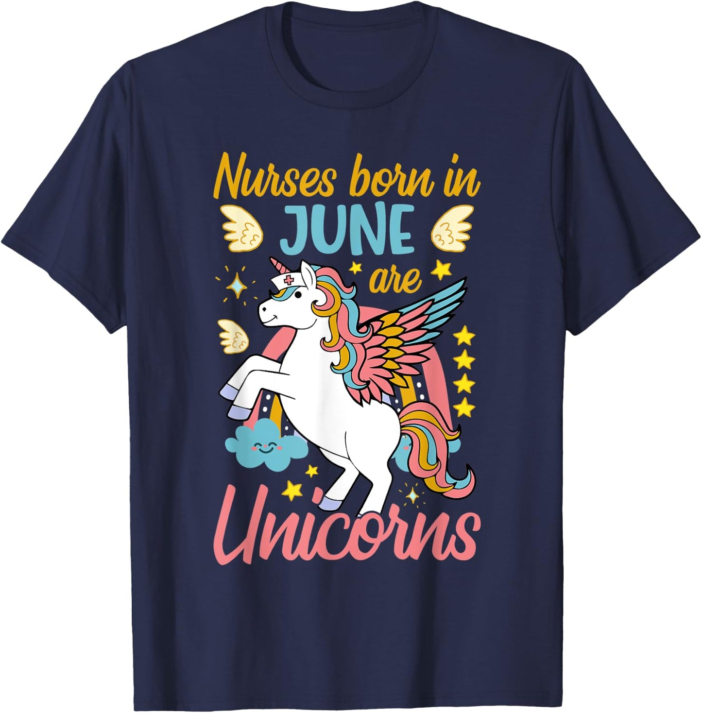 Nurse Born In June T-Shirt - T-Shirt | Navy