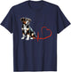 Mountain Feist Dog Heartbeat EKG Funny Dogs Owner & Lover T-Shirt - T-Shirt | Navy