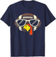 Football Turkey Face Sunglasses Thanksgiving Kid T-Shirt - T-Shirt | Navy