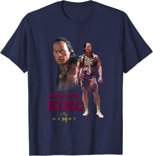 The Mummy Returns Iconic Scorpion King Pose Big Chest Poster T-Shirt - T-Shirt | Navy