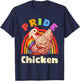Pride Chicken Gay LBGTQ Rainbow Funny Men Women T-Shirt - T-Shirt | Navy