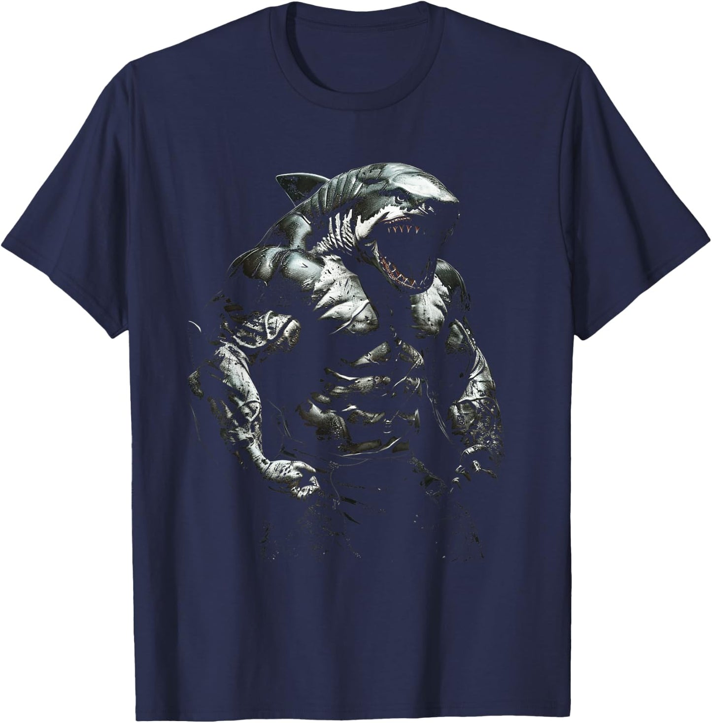 White Shark Gym Wear Bodybuilding Workout Motivation T-Shirt - T-Shirt | Navy
