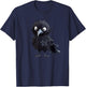 Black Raven Bird Graphic For Gothic Kids Women Men Cute Crow T-Shirt - T-Shirt | Navy