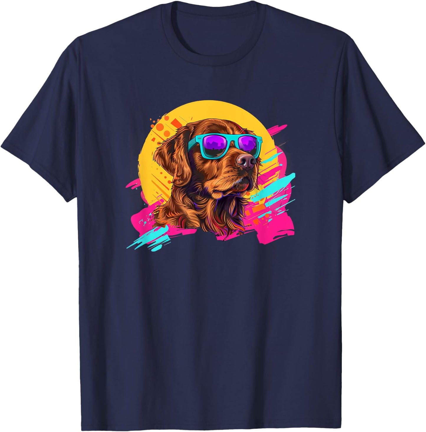 Funny Retro Vintage Chesapeake Bay Retriever Lover T-Shirt - T-Shirt | Navy