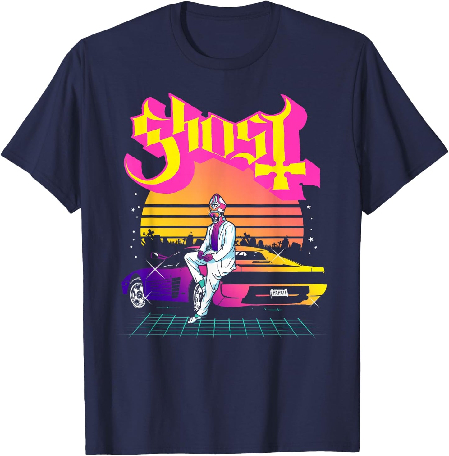 Ghost – Papa 2 Vice T-Shirt - T-Shirt | Navy