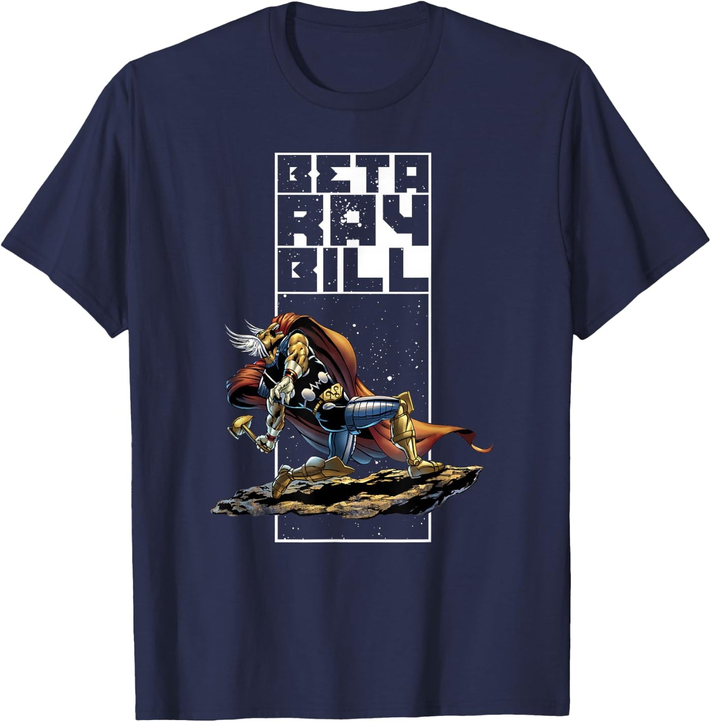 Marvel Comics Retro Beta Ray Bill Mighty Thor Vintage T-Shirt - T-Shirt | Navy