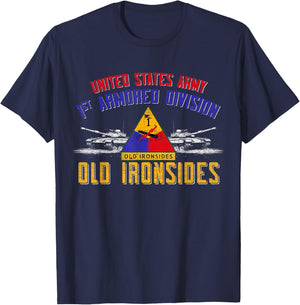 1st Armored Division America's Tank Division Vintage Gifts T-Shirt - T-Shirt | Navy