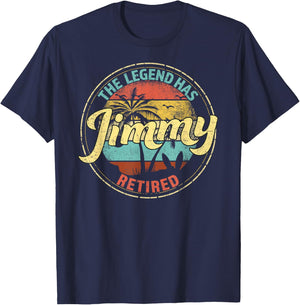 Jimmy Legend Has Retired Personalized Retirement T-Shirt - T-Shirt | Navy