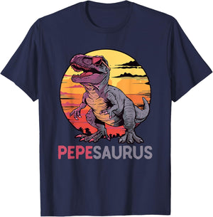 PepeSaurus Dino Dinosaur Pepe-Saurus T-Rex Funny Trex T-Shirt - T-Shirt | Navy