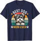 Best Morkie Dog Mom Ever Funny Dogs Owner Retro T-Shirt - T-Shirt | Navy