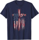 USA Flag Religious Quote 4th of July Christian Faith T-Shirt - T-Shirt | Navy