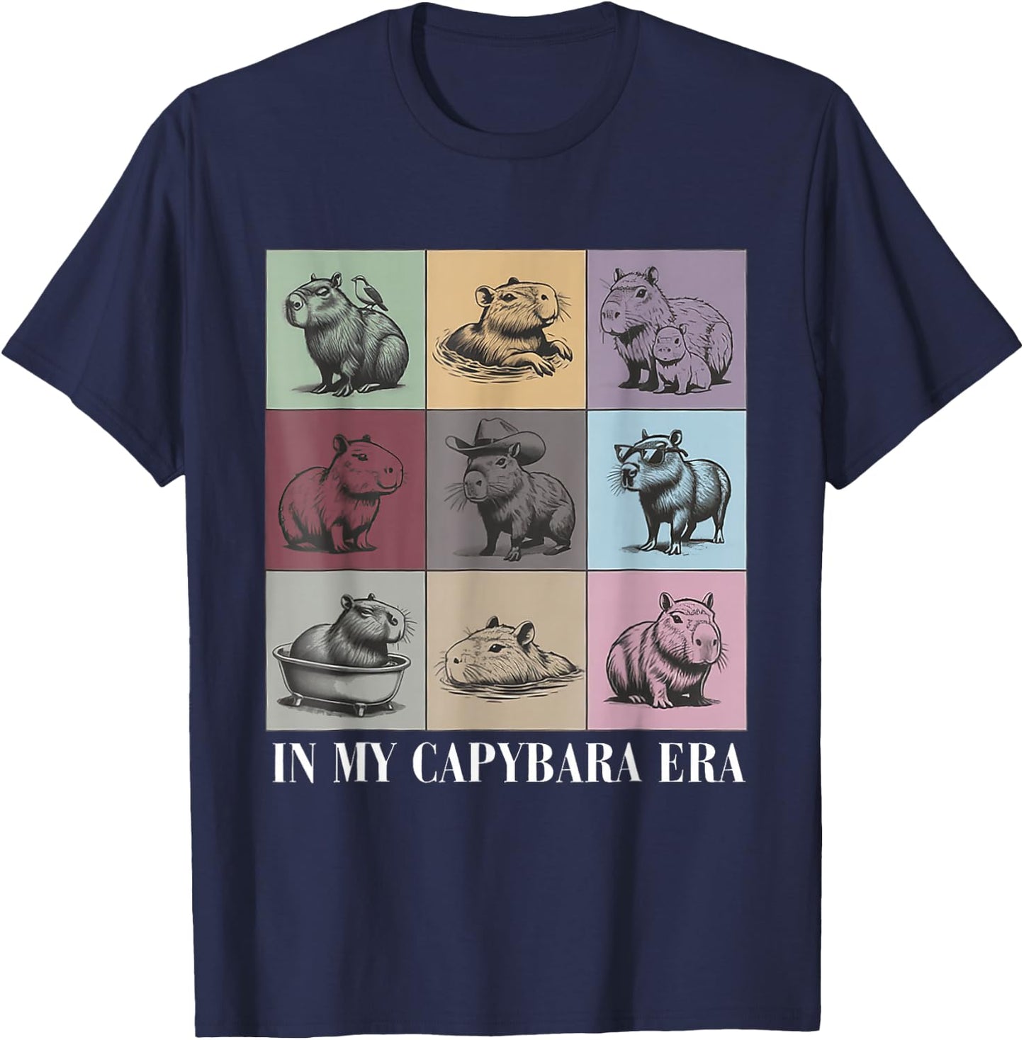 Cute Capybara Lover In My Capybara Era Gift Boys Girls T-Shirt - T-Shirt | Navy