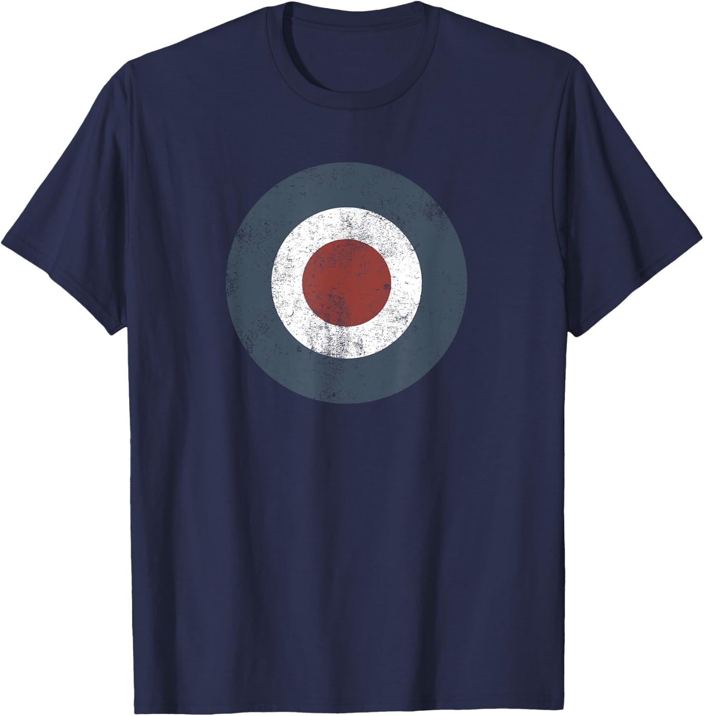 Mod Target Northern Soul Ska Bullseye UK RAF Roundel Target , Black, Small T-Shirt - T-Shirt | Navy