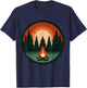 Retro Vintage Campfire Camping Camper Outdoor Camp Men Women T-Shirt - T-Shirt | Navy