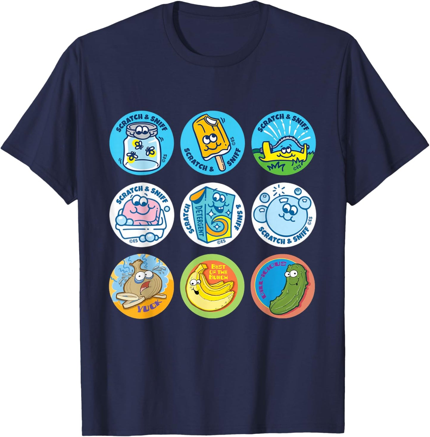 Scratch And Sniff Sticker Ice Cream, Scooper Dooper! Vintage Women Kids T-Shirt - T-Shirt | Navy