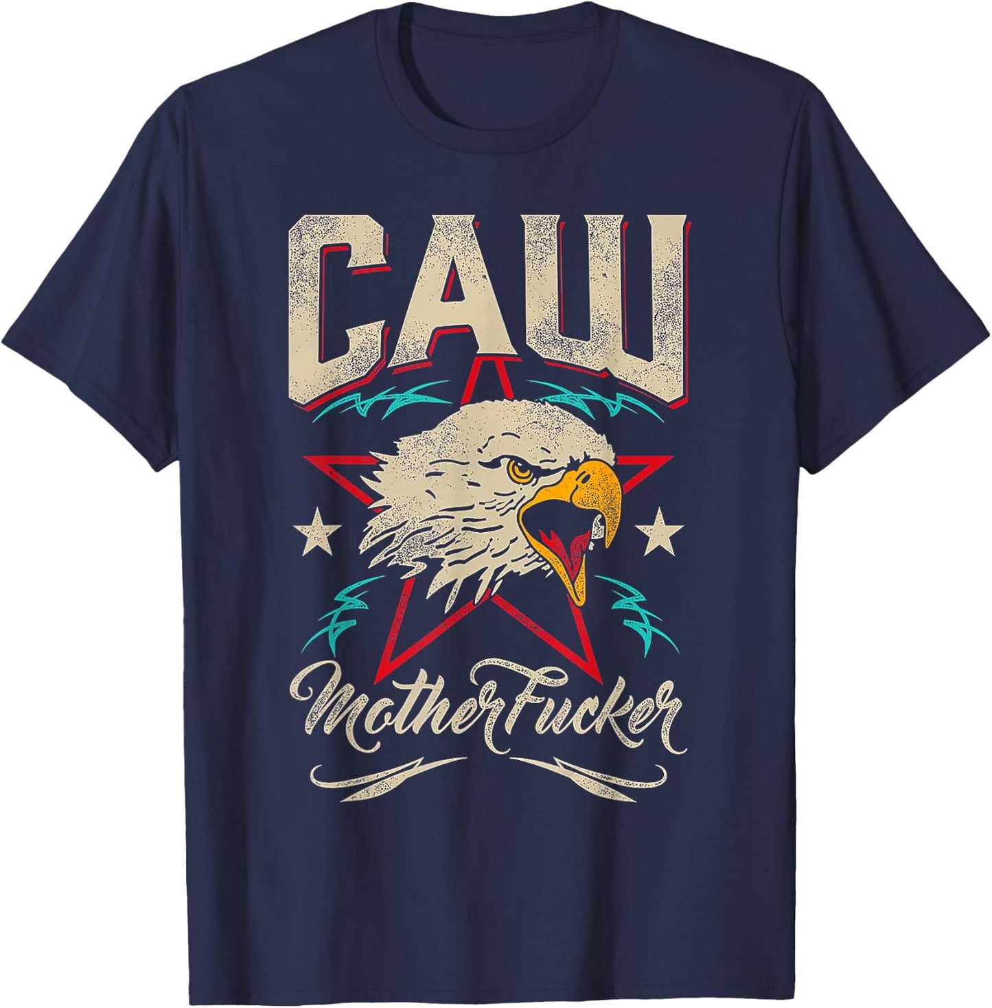 Caw Motherfucker Eagle T-Shirt - T-Shirt | Navy