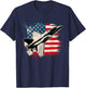 USA Fighter Jet F-35 4th of July Men Women Kids Patriotic T-Shirt - T-Shirt | Navy