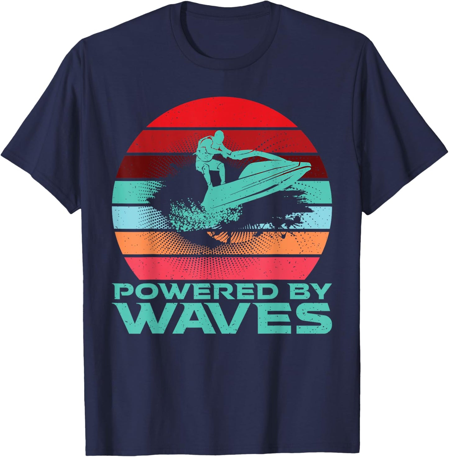 Powered by Waves Jetski T-Shirt - T-Shirt | Navy