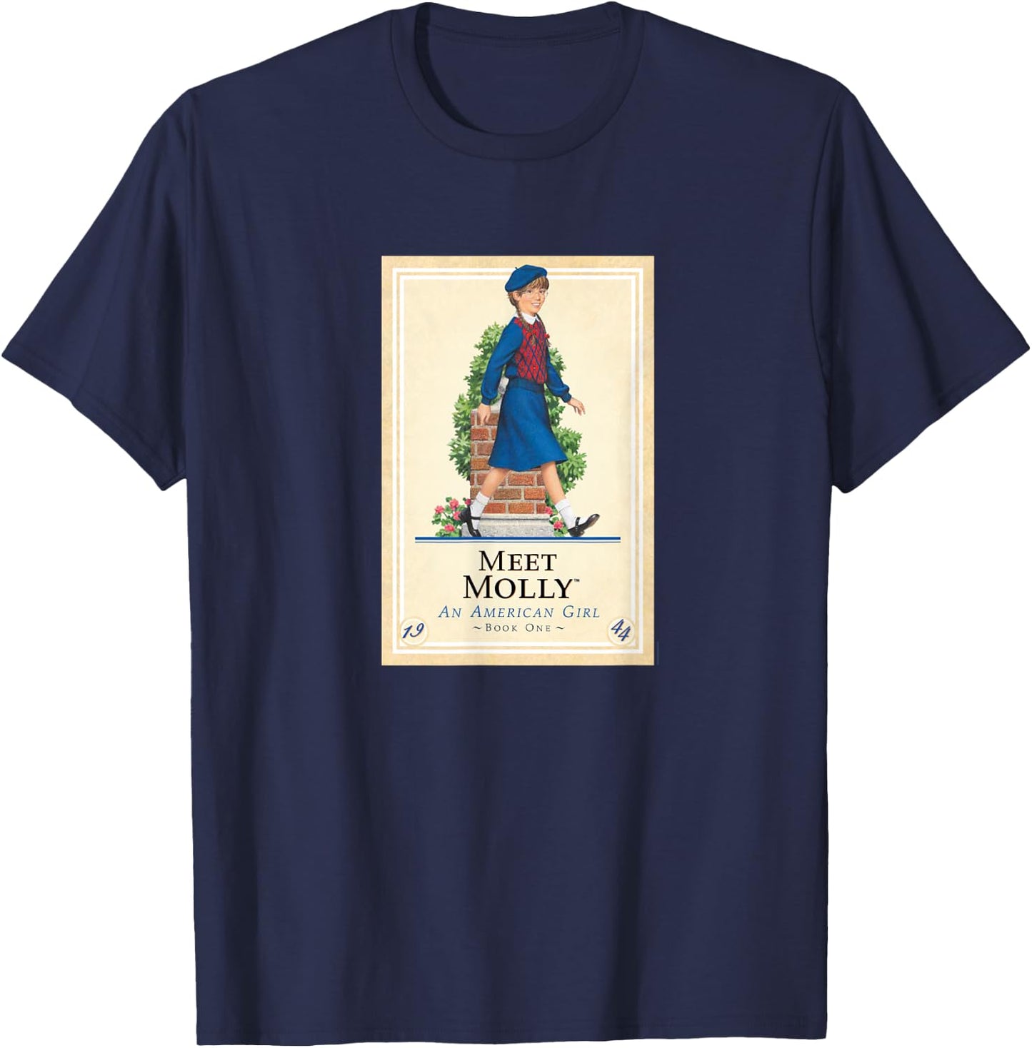American Girl - Meet Molly Book Cover T-Shirt - T-Shirt | Navy