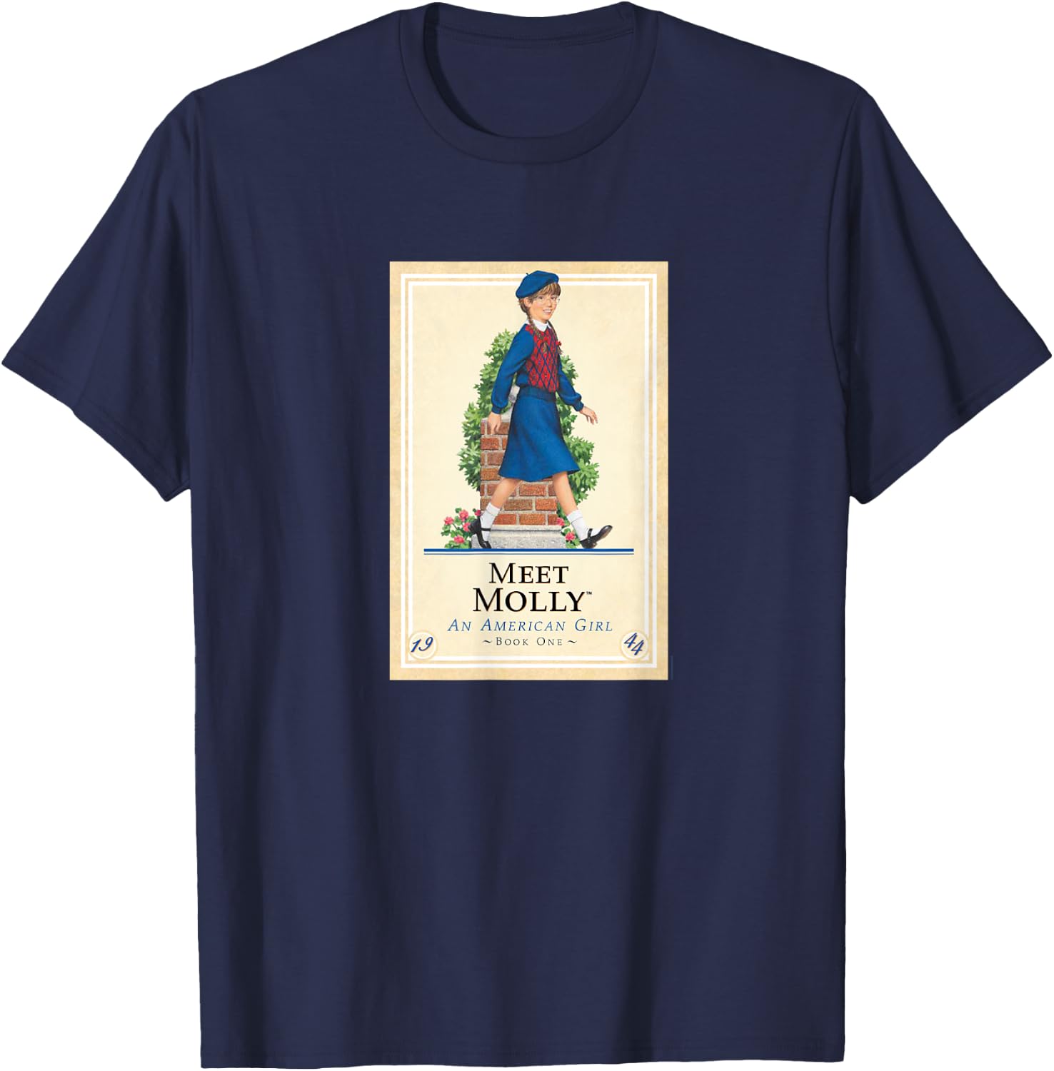 American Girl - Meet Molly Book Cover T-Shirt - T-Shirt | Navy