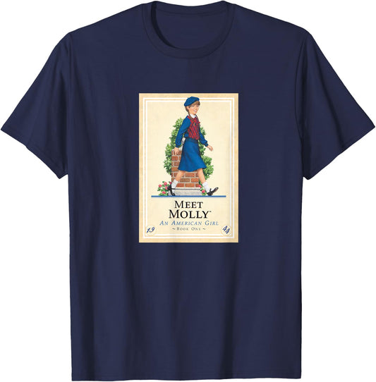 American Girl - Meet Molly Book Cover T-Shirt - T-Shirt | Navy