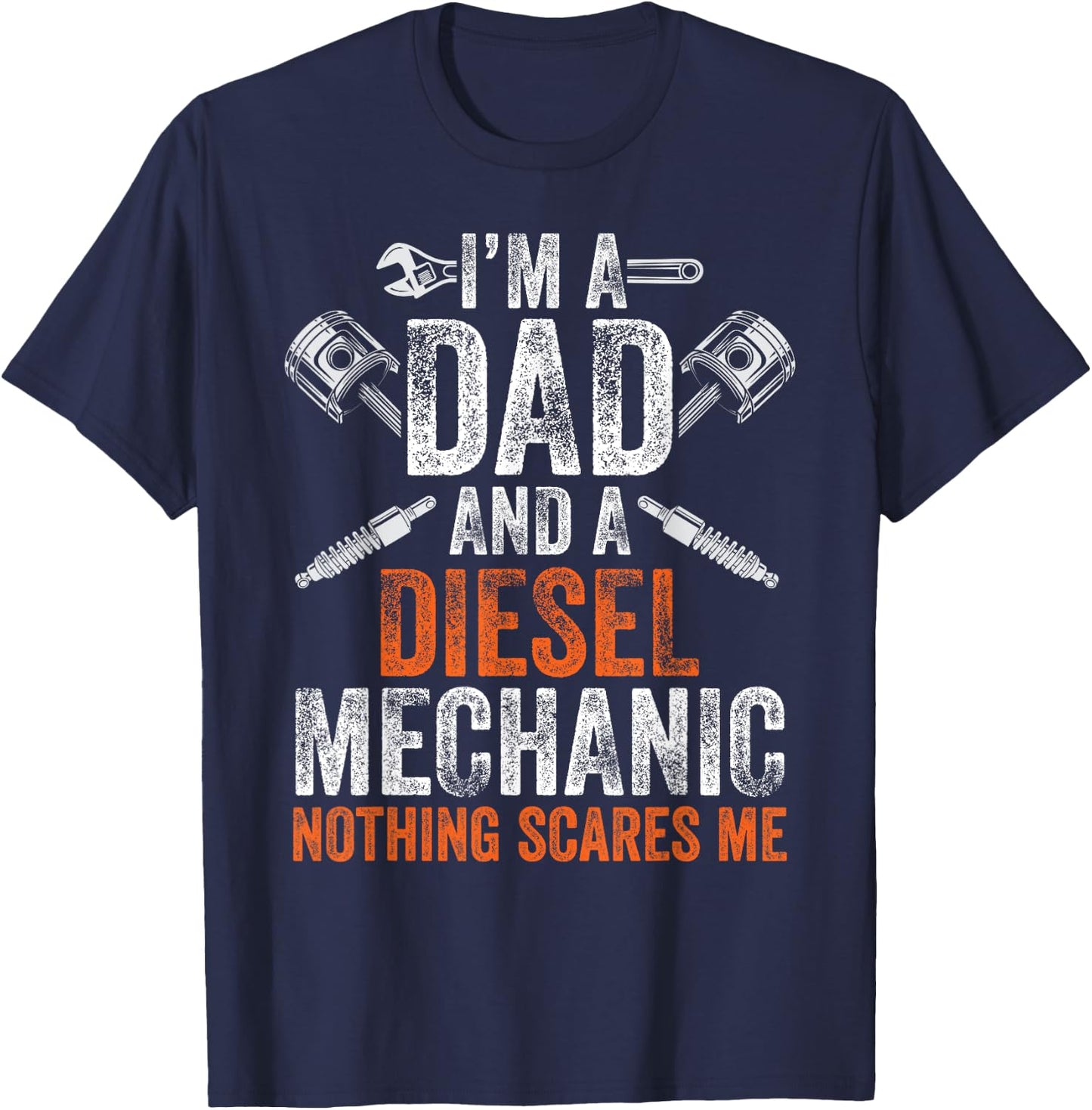 Gift Father's Day Halloween - Diesel Mechanic Dad T-Shirt - T-Shirt | Navy