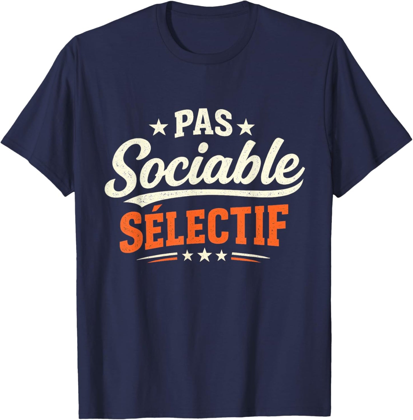 Men's Gift Humour Original Funny Not Sociable Selective T-Shirt - T-Shirt | Navy