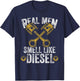 Real Men Smell Like Diesel - Diesel Mechanic T-Shirt - T-Shirt | Navy