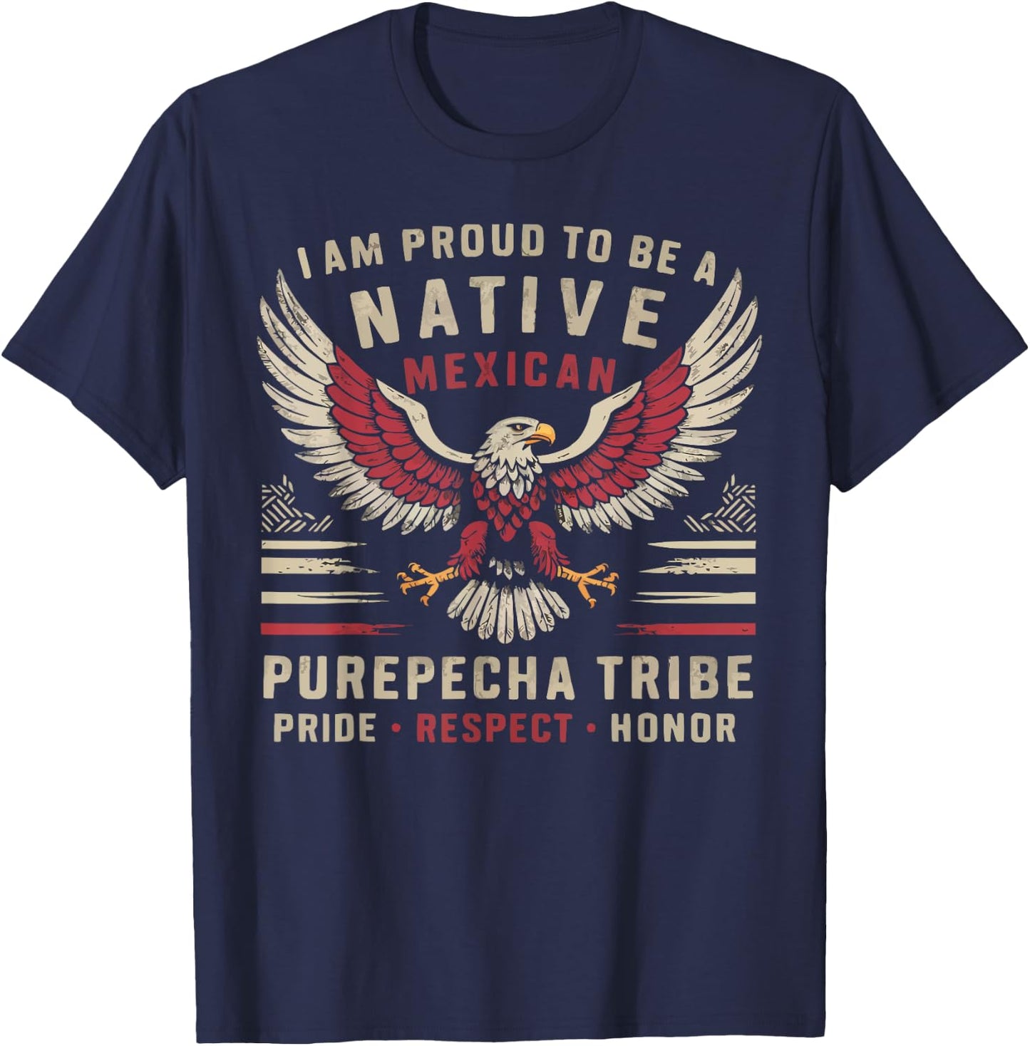 Indigenous People Mexico Native American Purepecha Tribe T-Shirt - T-Shirt | Navy