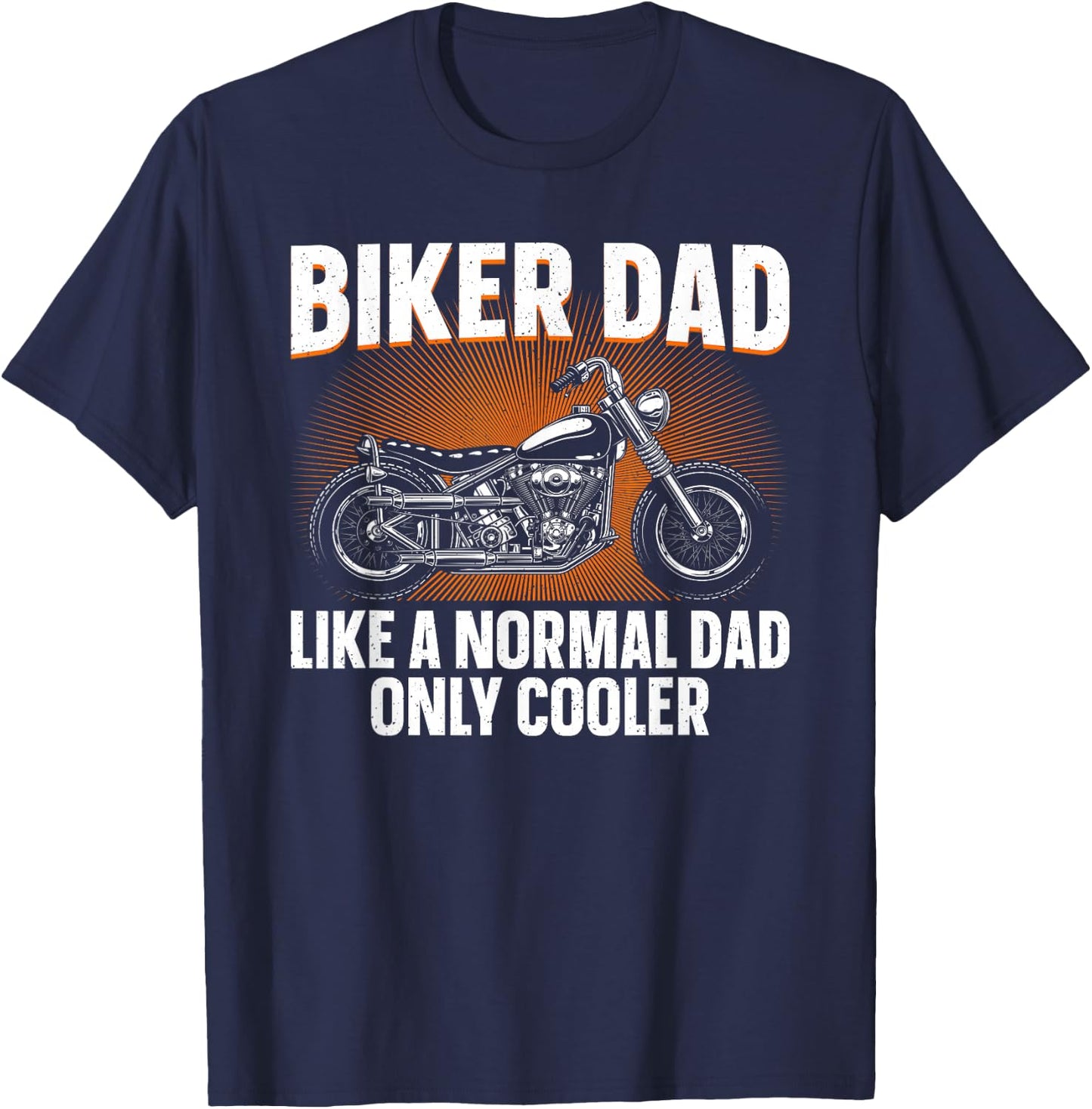 Funny Motorcycle Dad Design Grandpa Motorbike Rider T-Shirt - T-Shirt | Navy