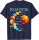 Solar System, Planets, Science, Space, Boys T-Shirt - T-Shirt | Navy