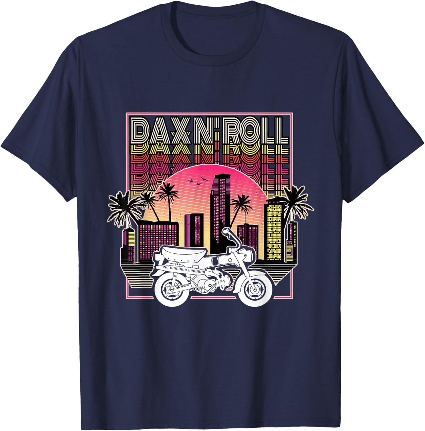 Dax Moped Motorcycle Retro Vintage Japan Classic T-Shirt - T-Shirt | Navy