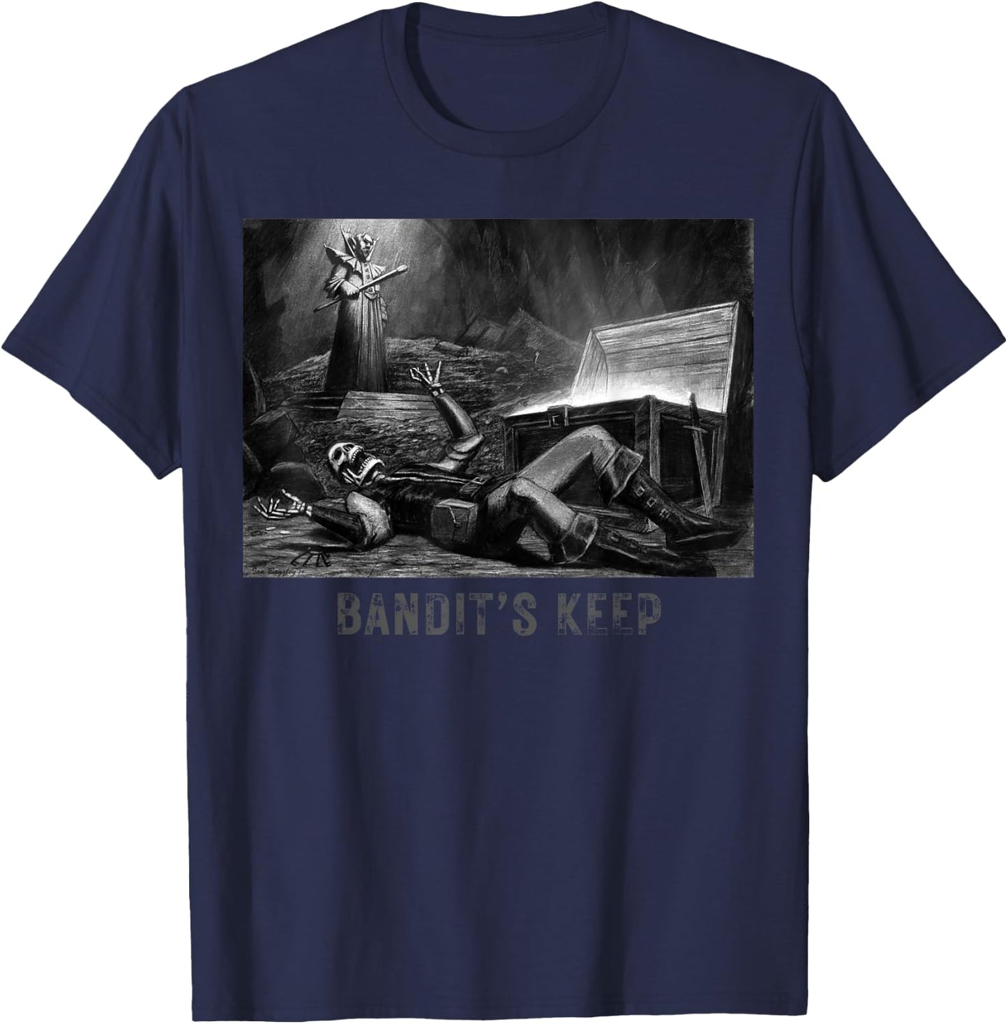 Bandit's Keep Official T-Shirt - T-Shirt | Navy