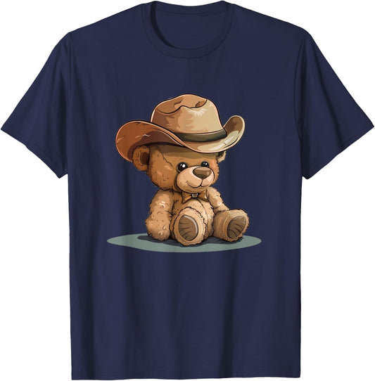 Pretty Teddy Bear Costume for Cowboy Hat Lovers T-Shirt - T-Shirt | Navy