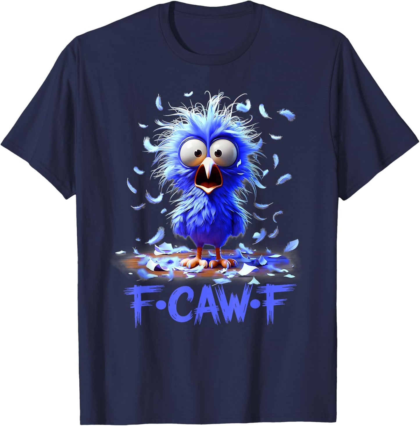 F-Caw-F Black Crow Black Bird Funny Crow F-Caw-F Men Women T-Shirt - T-Shirt | Navy